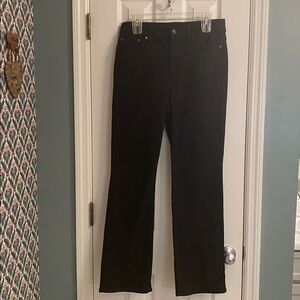 TALBOTS SIZE 8 BARELY BOOT JEANS - BLACK